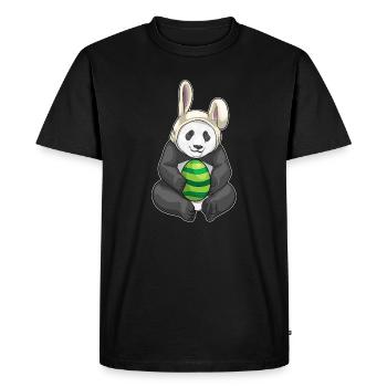 Panda Easter Bunny Ears - Men's Premium Organic T-Shirt - black - Front - Nico (187cm)