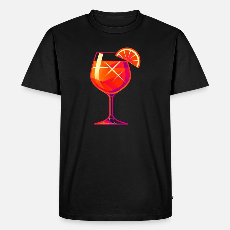 Party Spritz Glas Geschenkidee - Männer Premium Bio T-Shirt - Schwarz