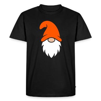 Orange Hat Garden Gnome - Men's Premium Organic T-Shirt - black - Front - Nico (187cm)