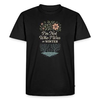 Croissance consciente, Renouvellement printanier, - T-shirt Premium bio Homme - noir - Devant - Nico (187cm)