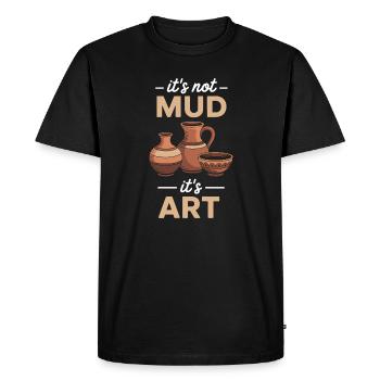 Atelier de poterie Amour de la poterie - T-shirt Premium bio Homme - noir - Devant - Nico (187cm)