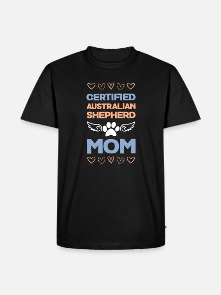 Certified Australian Shepherd Mama - Men's Premium Organic T-Shirt - black
