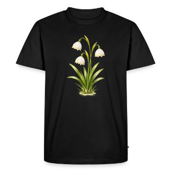 March Beaker Spring Flower Illustration - Men's Premium Organic T-Shirt - black - Front - Nico (187cm)