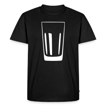 Cadeau gastronomique en verre pour les verres Long Drinks - T-shirt Premium bio Homme - noir - Devant - Nico (187cm)