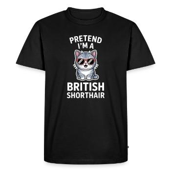 Dictons britanniques à poil court : cadeau drôle de chat - T-shirt Premium bio Homme - noir - Devant - Nico (187cm)