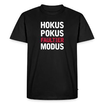 Hocus Pocus Sloth Mode Say Lazy Laziness - Men's Premium Organic T-Shirt - black - Front - Nico (187cm)