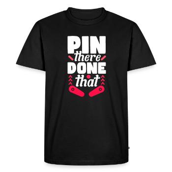 Pin there Done that - Men's Premium Organic T-Shirt - black - Front - Nico (187cm)
