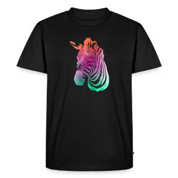 Zebra Fashion Trend - Men's Premium Organic T-Shirt - black - Front - Nico (187cm)