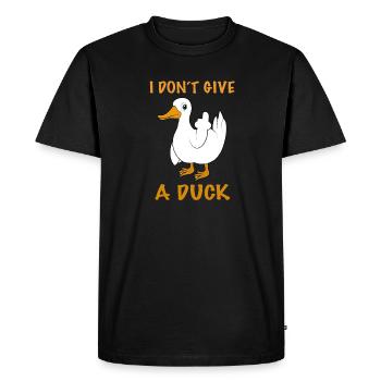 Drôle de canard je ne donne pas un canard en disant - T-shirt Premium bio Homme - noir - Devant - Nico (187cm)