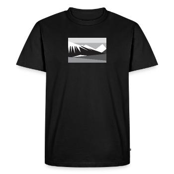 Geometic mountain silhouette - Men's Premium Organic T-Shirt - black - Front - Nico (187cm)