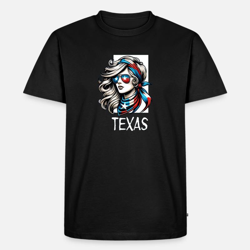Lone-Star Chic-Texan-Pride - Männer Premium Bio T-Shirt - Schwarz