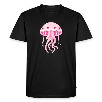 Pink Jellyfish - Men's Premium Organic T-Shirt - black - Front - Nico (187cm)