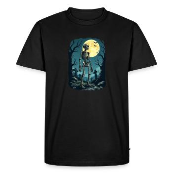 Skeleton in wood - T-shirt Premium bio Homme - noir - Devant - Nico (187cm)