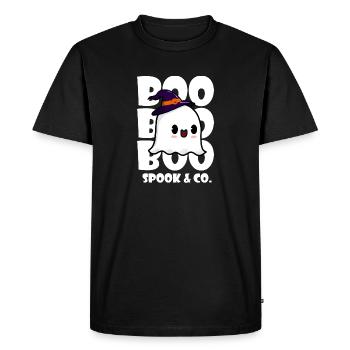 BOO SPOOK & CO. - Men's Premium Organic T-Shirt - black - Front - Nico (187cm)