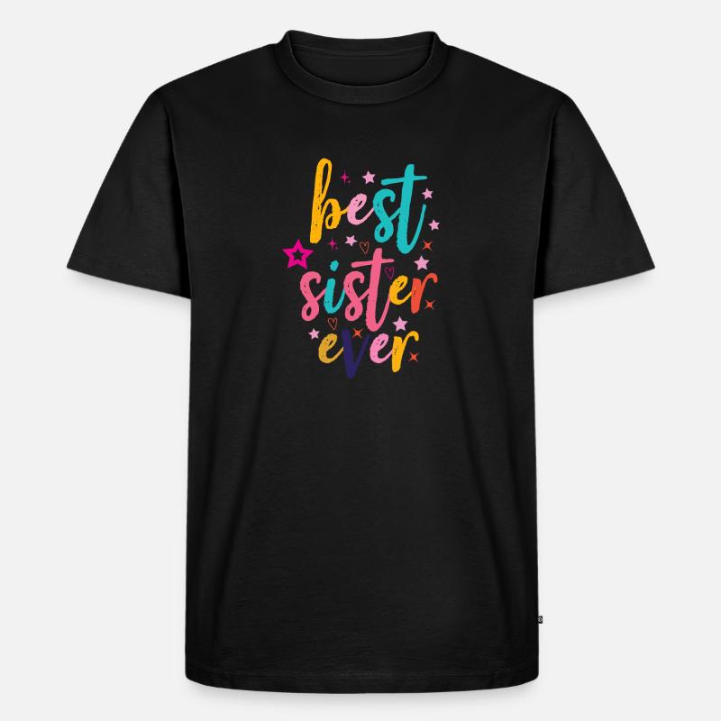 Beste Schwester - Männer Premium Bio T-Shirt - Schwarz