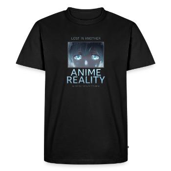 Perdu dans une autre réalité – Anime Addict Reality - T-shirt Premium bio Homme - noir - Devant - Nico (187cm)