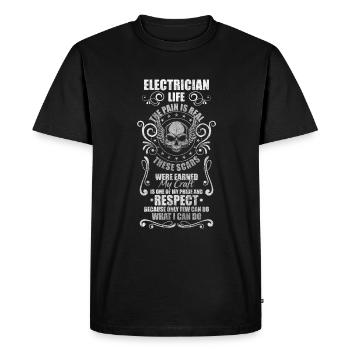 Electrics Electric Lightning - Men's Premium Organic T-Shirt - black - Front - Nico (187cm)