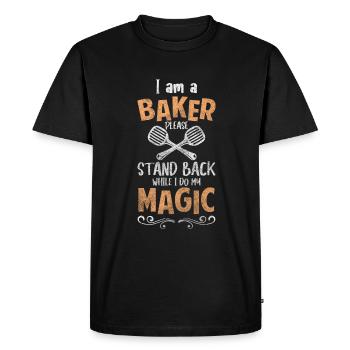 Muffin de boulangerie - T-shirt Premium bio Homme - noir - Devant - Nico (187cm)
