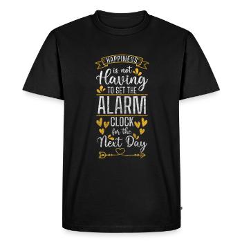 Happiness Positive Thinking Love Lucky Symbol - Men's Premium Organic T-Shirt - black - Front - Nico (187cm)