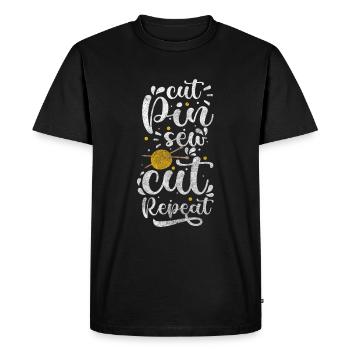 Tailor Thread Sewing Seamstress - Men's Premium Organic T-Shirt - black - Front - Nico (187cm)