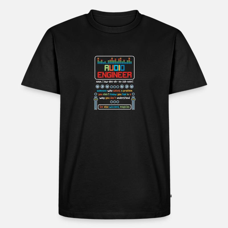 Audio Engineer Definition - Männer Premium Bio T-Shirt - Schwarz