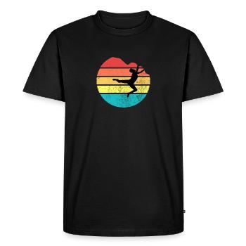 Climbing - Bouldering Sunset Vintage Design - Men's Premium Organic T-Shirt - black - Front - Nico (187cm)