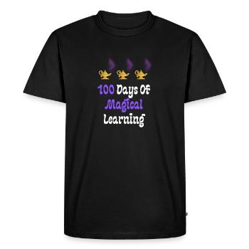 100 Days Of Magical Learning - Men's Premium Organic T-Shirt - black - Front - Nico (187cm)