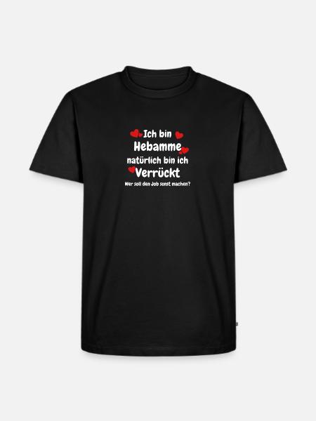 Hebamme - Männer Premium Bio T-Shirt - Schwarz