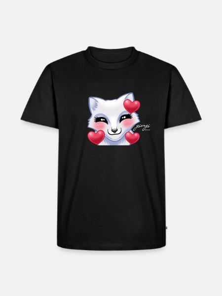 Lovely Arctic Fox - Men's Premium Organic T-Shirt - black