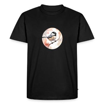 Chickadee bird - Men's Premium Organic T-Shirt - black - Front - Nico (187cm)