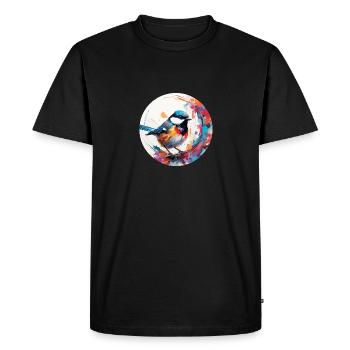 Chickadee bird - Men's Premium Organic T-Shirt - black - Front - Nico (187cm)