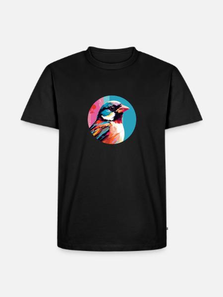 House sparrow - Men's Premium Organic T-Shirt - black
