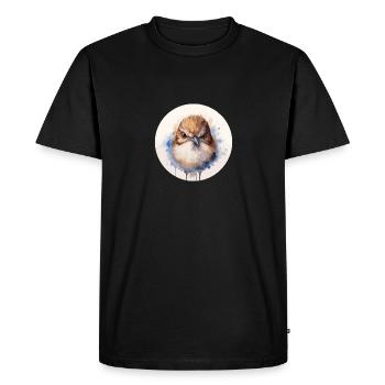 Wren bird - Men's Premium Organic T-Shirt - black - Front - Nico (187cm)