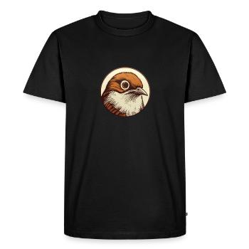 Wren bird - Men's Premium Organic T-Shirt - black - Front - Nico (187cm)