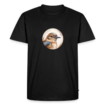 Wren bird - Men's Premium Organic T-Shirt - black - Front - Nico (187cm)