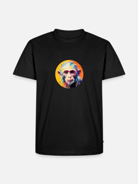 Capuchin monkey - Men's Premium Organic T-Shirt - black