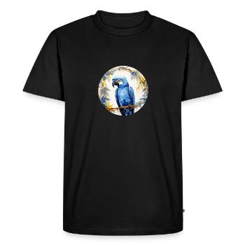 Ara hyacinthe - T-shirt Premium bio Homme - noir - Devant - Nico (187cm)