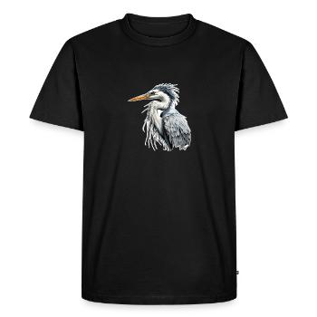 Heron - Men's Premium Organic T-Shirt - black - Front - Nico (187cm)