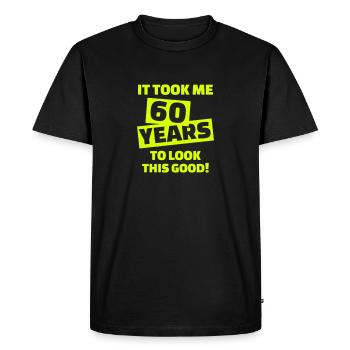 60 Years Anniversaire - T-shirt Premium bio Homme - noir - Devant - Nico (187cm)