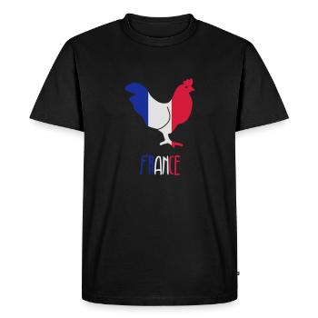 France Français Française French Frankreich - Men's Premium Organic T-Shirt - black - Front - Nico (187cm)
