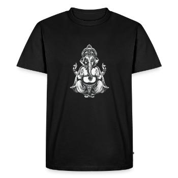 Ganesha deity Hindu - T-shirt Premium bio Homme - noir - Devant - Nico (187cm)