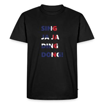 Chantez oui oui ding dong chemise islande eurovision - T-shirt Premium bio Homme - noir - Devant - Nico (187cm)