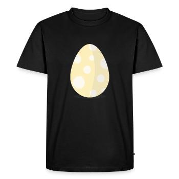 Œufs de Pâques jaune avec des points - T-shirt Premium bio Homme - noir - Devant - Nico (187cm)