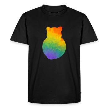 Chaton de fierté - T-shirt Premium bio Homme - noir - Devant - Nico (187cm)