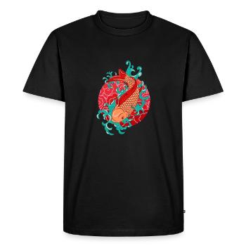 poisson japonais - T-shirt Premium bio Homme - noir - Devant - Nico (187cm)