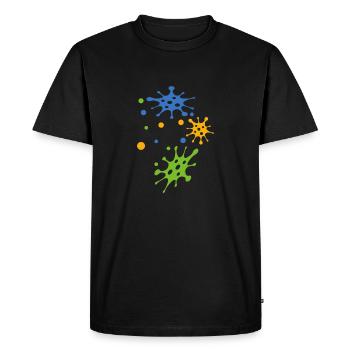 Virus Bacterium Monkey pox Corona cell colorful - Men's Premium Organic T-Shirt - black - Front - Nico (187cm)
