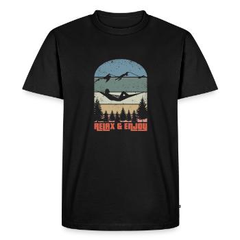 Détendez-vous et profitez - T-shirt Premium bio Homme - noir - Devant - Nico (187cm)