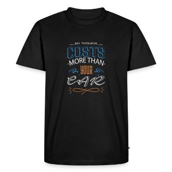 blagues baseballtshirt idée cadeau - T-shirt Premium bio Homme - noir - Devant - Nico (187cm)