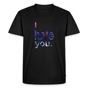 Loser lover drôle mème clown geek déteste l’amour - T-shirt Premium bio Homme - noir - Devant - Nico (187cm)