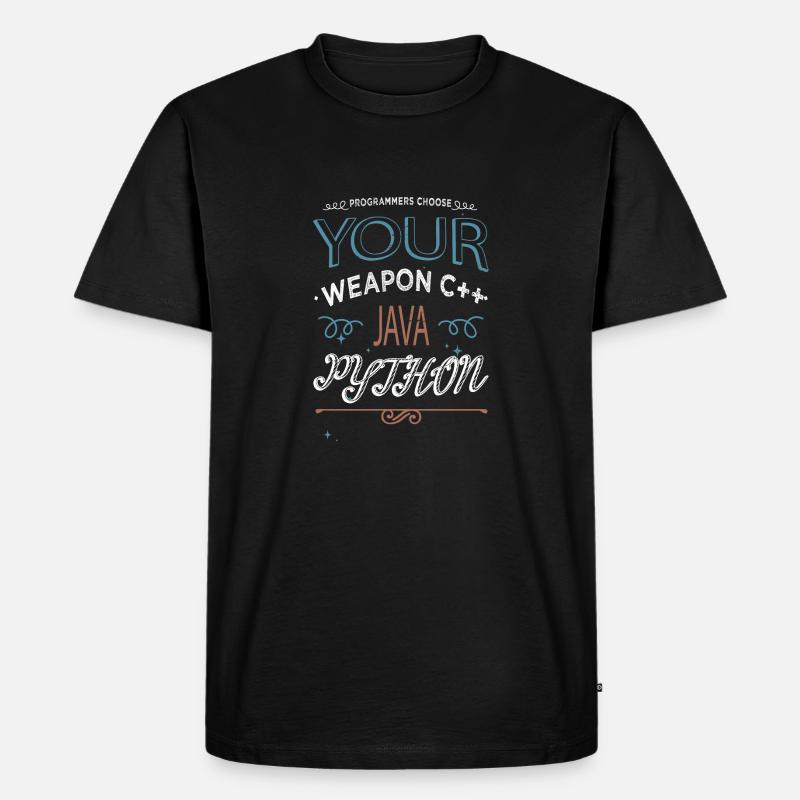 backend developer - Männer Premium Bio T-Shirt - Schwarz